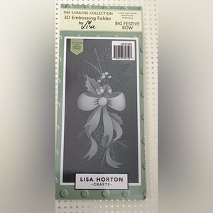 Lisa Horton Big Festive Bow 3D Embossing Folder and Die Set